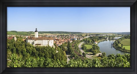 Framed Gundelsheim, Neckar River, Baden-Wurttemberg, Germany Print