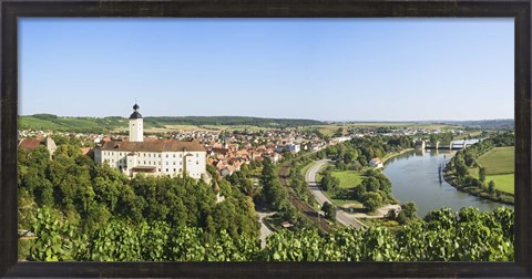 Framed Gundelsheim, Neckar River, Baden-Wurttemberg, Germany Print