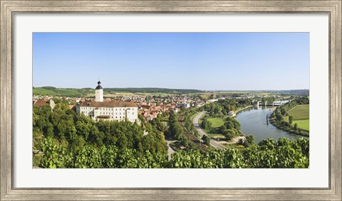 Framed Gundelsheim, Neckar River, Baden-Wurttemberg, Germany Print