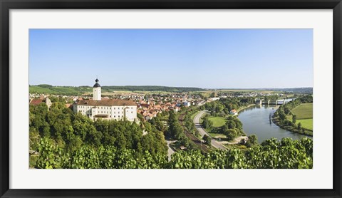 Framed Gundelsheim, Neckar River, Baden-Wurttemberg, Germany Print