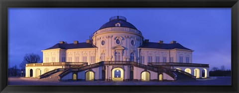 Framed Castle Solitude lit up at night, Stuttgart, Baden-Wurttemberg, Germany Print