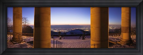 Framed Columns of the Funeral Chapel, Rotenberg, Stuttgart, Baden-Wurttemberg, Germany Print