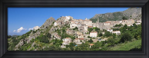 Framed Buildings in a town, Speloncato, Balagne, Haute-Corse, Corsica, France Print