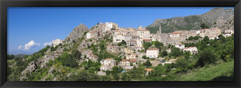 Framed Buildings in a town, Speloncato, Balagne, Haute-Corse, Corsica, France Print
