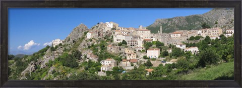 Framed Buildings in a town, Speloncato, Balagne, Haute-Corse, Corsica, France Print