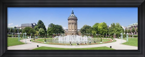 Framed Water tower in a park, Wasserturm, Mannheim, Baden-Wurttemberg, Germany Print