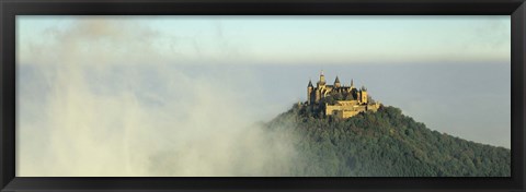 Framed Castle on a hill, Burg Hohenzollern, Swabian Alb, Baden-Wurttemberg, Germany Print