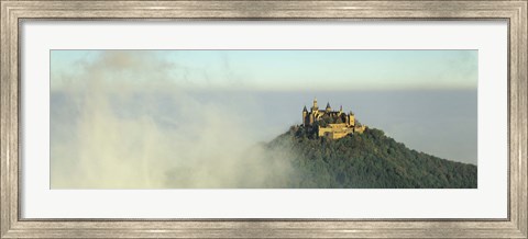Framed Castle on a hill, Burg Hohenzollern, Swabian Alb, Baden-Wurttemberg, Germany Print