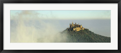 Framed Castle on a hill, Burg Hohenzollern, Swabian Alb, Baden-Wurttemberg, Germany Print