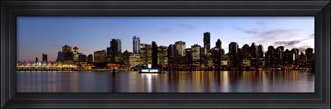 Framed Skyscrapers at the waterfront, Coal Harbour, Vancouver Island, British Columbia, Canada 2011 Print