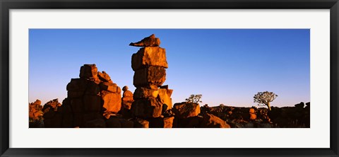 Framed Dolerite Rocks at Devil&#39;s Playground, Namibia Print