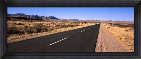 Framed Road passing through a desert, Keetmanshoop, Windhoek, Namibia Print