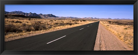 Framed Road passing through a desert, Keetmanshoop, Windhoek, Namibia Print