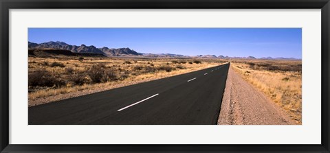 Framed Road passing through a desert, Keetmanshoop, Windhoek, Namibia Print