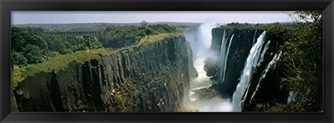 Framed Looking down the Victoria Falls Gorge from the Zambian side, Zambia Print