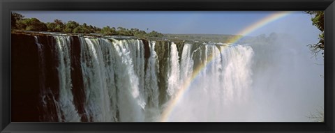 Framed Rainbow over Victoria Falls, Zimbabwe Print