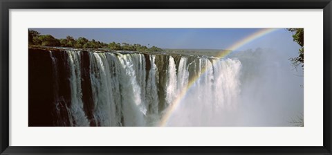 Framed Rainbow over Victoria Falls, Zimbabwe Print