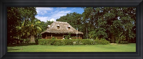 Framed Old Plantation house on L&#39;Union Estate, La Digue Island, Seychelles Print