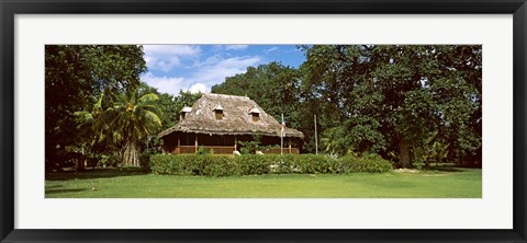 Framed Old Plantation house on L&#39;Union Estate, La Digue Island, Seychelles Print