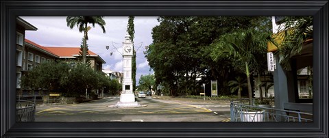 Framed Clock tower in a city, Victoria, Mahe Island, Seychelles Print