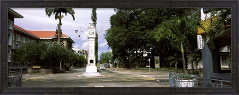 Framed Clock tower in a city, Victoria, Mahe Island, Seychelles Print