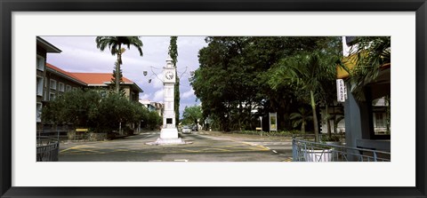 Framed Clock tower in a city, Victoria, Mahe Island, Seychelles Print