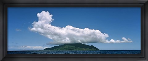 Framed Clouds over Silhouette Island, Seychelles Print
