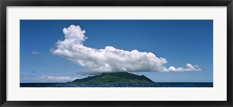 Framed Clouds over Silhouette Island, Seychelles Print