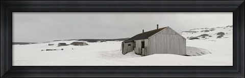 Framed Abandoned British base at Whalers Bay, Deception Island, Bransfield Strait, South Shetland Islands, Antarctic Peninsula Print