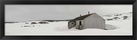 Framed Abandoned British base at Whalers Bay, Deception Island, Bransfield Strait, South Shetland Islands, Antarctic Peninsula Print
