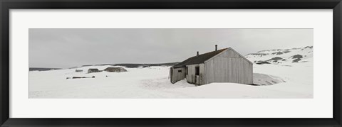 Framed Abandoned British base at Whalers Bay, Deception Island, Bransfield Strait, South Shetland Islands, Antarctic Peninsula Print