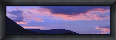 Framed Sunrise over mountains, Argentine Glaciers National Park, Patagonia, Argentina Print