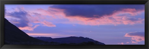 Framed Sunrise over mountains, Argentine Glaciers National Park, Patagonia, Argentina Print