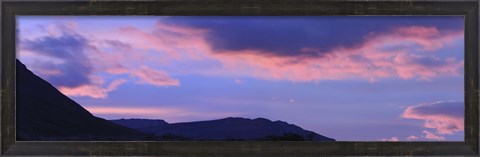 Framed Sunrise over mountains, Argentine Glaciers National Park, Patagonia, Argentina Print