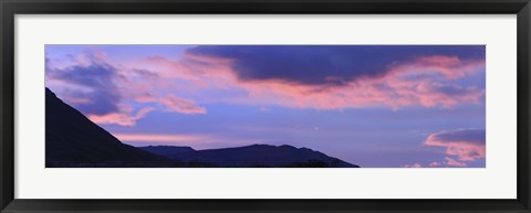 Framed Sunrise over mountains, Argentine Glaciers National Park, Patagonia, Argentina Print