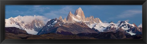 Framed Snowcapped mountains, Mt Fitzroy, Cerro Torre, Argentine Glaciers National Park, Patagonia, Argentina Print