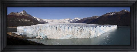 Framed Glaciers with mountain range in the background, Moreno Glacier, Argentine Glaciers National Park, Patagonia, Argentina Print