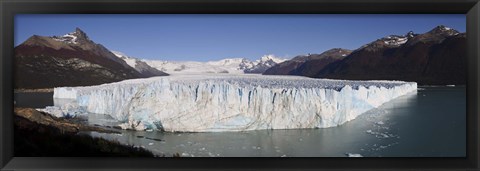 Framed Glaciers with mountain range in the background, Moreno Glacier, Argentine Glaciers National Park, Patagonia, Argentina Print