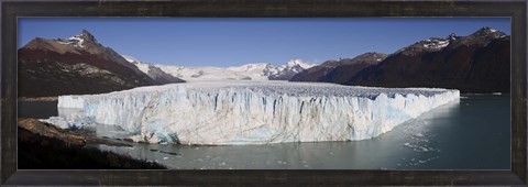 Framed Glaciers with mountain range in the background, Moreno Glacier, Argentine Glaciers National Park, Patagonia, Argentina Print