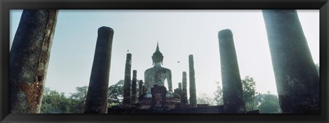 Framed Statue of Buddha at a temple, Sukhothai Historical Park, Sukhothai, Thailand Print