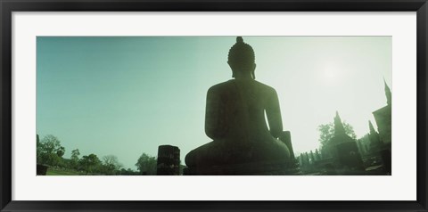 Framed Back of a statue of Buddha, Sukhothai Historical Park, Sukhothai, Thailand Print