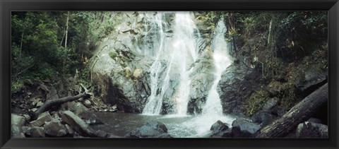 Framed Waterfall in a forest, Chiang Mai, Thailand Print