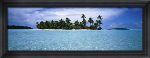 Framed Clouds over an island, Aitutaki, Cook Islands Print
