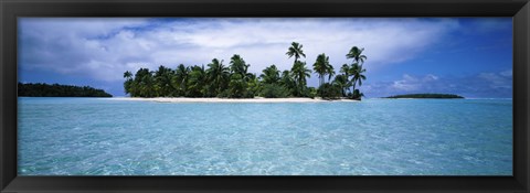 Framed Clouds over an island, Aitutaki, Cook Islands Print