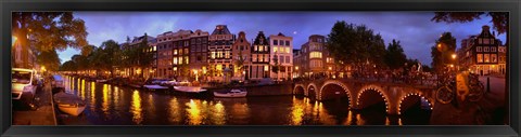 Framed Amsterdam at Dusk, Netherlands Print