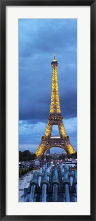 Framed Eiffel Tower, Paris, Ile-de-France, France Print