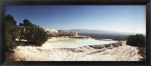 Framed Hot springs and Travertine Pool, Pamukkale, Turkey Print