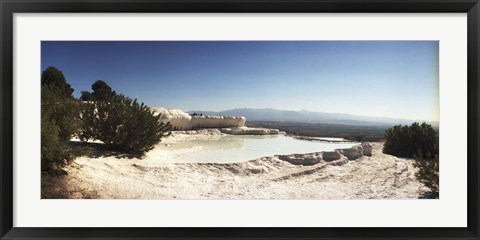 Framed Hot springs and Travertine Pool, Pamukkale, Turkey Print