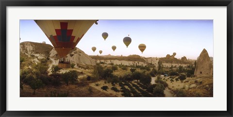 Framed Hot air balloons, Cappadocia, Central Anatolia Region, Turkey Print