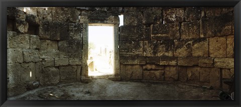 Framed Doorway in the Roman town ruins of Hierapolis at Pamukkale, Anatolia, Central Anatolia Region, Turkey Print